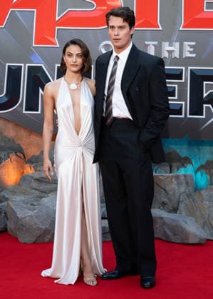 Camila Mendes and Nicholas Galitzine attends Masters Of The Universe UK Premiere at Cineworld Leicester Square in London, England. UK. Wednesday 27th May 2026. Copyright: xJamesxWarrenx ae7dj190