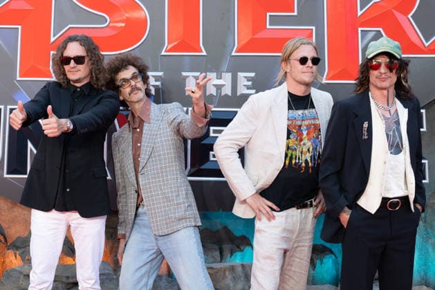 Justin Hawkins, Dan Hawkins, Rufus Taylor and Frankie Poullain attends Masters Of The Universe UK Premiere at Cineworld Leicester Square in London, England. UK. Wednesday 27th May 2026. Copyright: xJamesxWarrenx ae7dj225