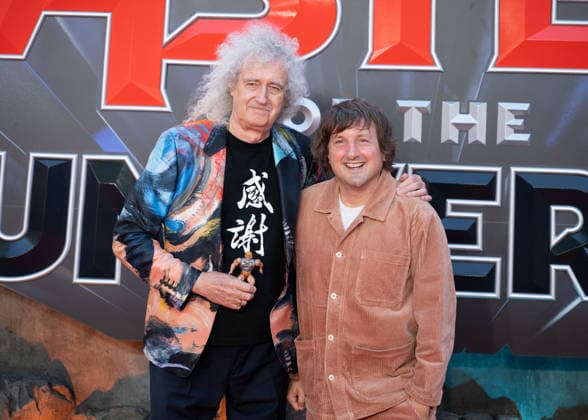 Brian May and Daniel Pemberton attends Masters Of The Universe UK Premiere at Cineworld Leicester Square in London, England. UK. Wednesday 27th May 2026. Copyright: xJamesxWarrenx ae7dj230