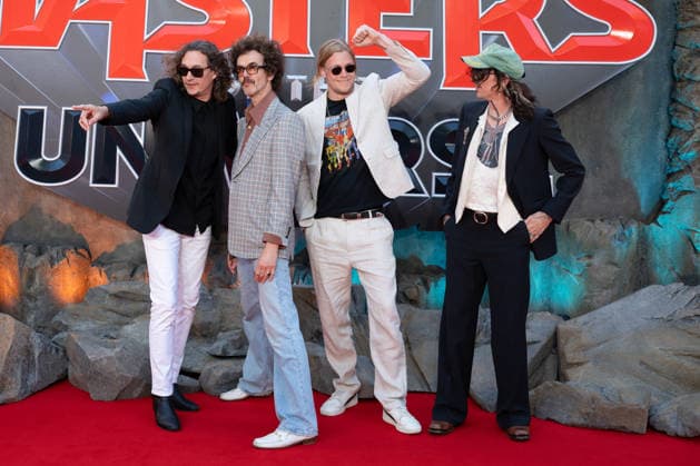 Justin Hawkins, Dan Hawkins, Rufus Taylor and Frankie Poullain attends Masters Of The Universe UK Premiere at Cineworld Leicester Square in London, England. UK. Wednesday 27th May 2026. Copyright: xJamesxWarrenx ae7dj219