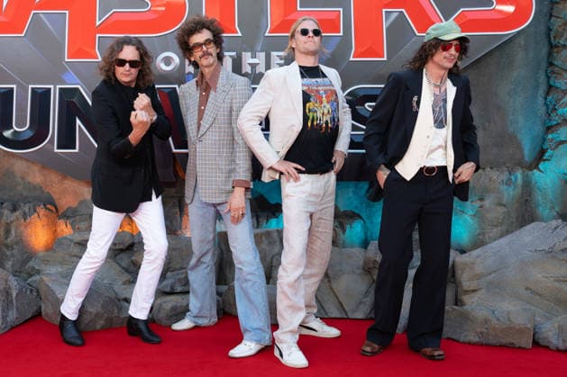 Justin Hawkins, Dan Hawkins, Rufus Taylor and Frankie Poullain attends Masters Of The Universe UK Premiere at Cineworld Leicester Square in London, England. UK. Wednesday 27th May 2026. Copyright: xJamesxWarrenx ae7dj220
