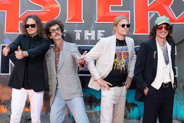 Justin Hawkins, Dan Hawkins, Rufus Taylor and Frankie Poullain attends Masters Of The Universe UK Premiere at Cineworld Leicester Square in London, England. UK. Wednesday 27th May 2026. Copyright: xJamesxWarrenx ae7dj221