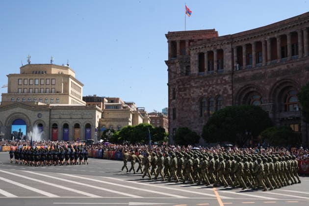 ARMENIA, YEREVAN - MAY 28, 2026: A military parade in Republic Square marks the 103rd anniversary of the First Armenian Republic. Alexander Patrin TASS  93122844
