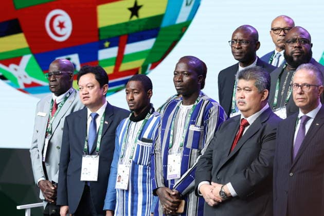 RUSSIA, MOSCOW REGION - MAY 28, 2026: Participants pose for a group photograph at the opening of the 14th International Meeting of High Representatives for Security Issues on the sidelines of the 1st International Security Forum. Valery Sharifulin TASS  93125820