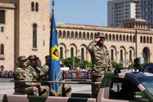 ARMENIA, YEREVAN - MAY 28, 2026: A military parade in Republic Square marks the 103rd anniversary of the First Armenian Republic. Alexander Patrin TASS  93125887