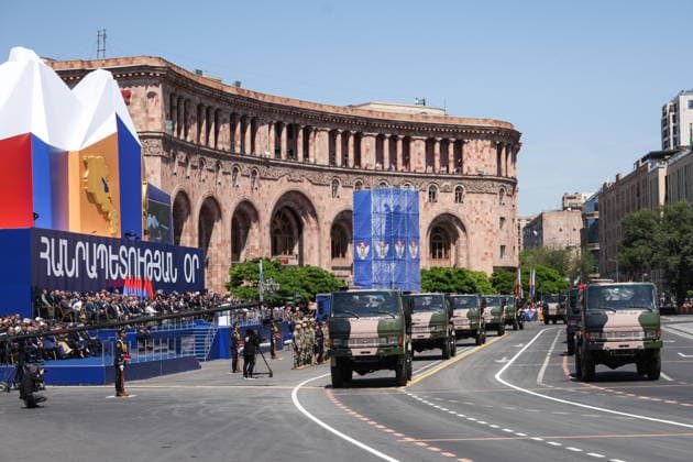 ARMENIA, YEREVAN - MAY 28, 2026: A military parade in Republic Square marks the 103rd anniversary of the First Armenian Republic. Alexander Patrin TASS  93125970
