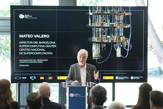 The Barcelona Supercomputing Center presents the MareNostrum Ona quantum computer in Barcelona The director of the BSC Mateo Valero during the official presentation ceremony and subsequent attention to the media, in the facilities of the Plaza Eusebi Güell, on May 28, 2026, in Barcelona, Catalonia Spain The technical and institutional meeting brings together the Minister of Research of the Generalitat, the Secretaries of State for Science and Digitalization, the Director of the BSC and the Rector of the UPC to present the operational capabilities of this advanced computing infrastructure, a milestone that reinforces the scientific leadership of the region in the development of technological sovereignty and European quantum research 28 MAY  Copyright: xDavidxZorrakinox 7555980