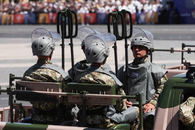 ARMENIA, YEREVAN - MAY 28, 2026: A military parade in Republic Square marks the 108th anniversary of the First Armenian Republic. Alexander Patrin TASS  93125885