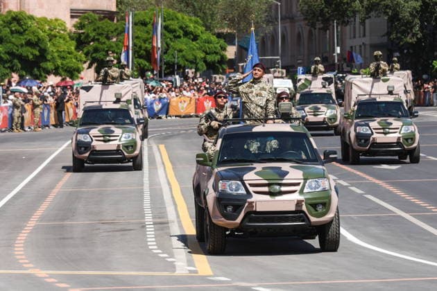 ARMENIA, YEREVAN - MAY 28, 2026: A military parade in Republic Square marks the 108th anniversary of the First Armenian Republic. Alexander Patrin TASS  93125951
