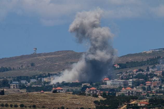 Israel airstrikes southern Lebanon during the second day of Eid al-Adha NABATIEH, LEBANON - MAY 28: Smoke rises after Israeli forces carried out airstrikes on the rural outskirts of Nabatieh on the second day of Eid al-Adha, in southern Lebanon on May 28, 2026. Ramiz Dallah Anadolu Nabatieh Lebanon. Editorial use only. Please get in touch for any other usage.  Copyright: x2026xAnadoluxRamizxDallahx