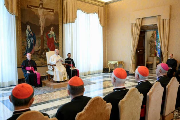 ITALY - POPE LEO XIV RECEIVES IN A PRIVATE AUDIENCE PARTICIPANTS IN THE PLENARY ASSEMBLY OF THE DICASTERY FOR EVANGELIZATION AT THE VATICAN - 2026 5 28 Italy, Rome, Vatican, 2026 5 28. Pope leo XIV receives in a private audience participants in the Plenary Assembly of the Dicastery for Evangelization at the Vatican, EDITORIAL USE ONLY - NO BOOKS Copyright: xVATICANxMEDIAx