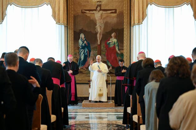ITALY - POPE LEO XIV RECEIVES IN A PRIVATE AUDIENCE PARTICIPANTS IN THE PLENARY ASSEMBLY OF THE DICASTERY FOR EVANGELIZATION AT THE VATICAN - 2026 5 28 Italy, Rome, Vatican, 2026 5 28. Pope leo XIV receives in a private audience participants in the Plenary Assembly of the Dicastery for Evangelization at the Vatican, EDITORIAL USE ONLY - NO BOOKS Copyright: xVATICANxMEDIAx