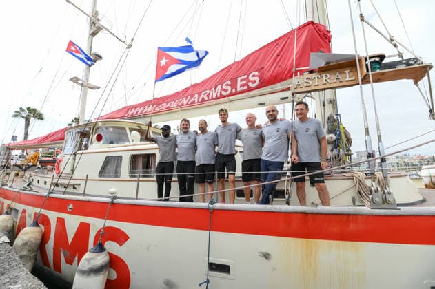 Óscar Camps and social representatives explain in Gran Canaria the details of the trip of the Open Arms boat to Cuba Open Arms boat with humanitarian aid that will depart to Cuba, on May 28th, 2026, in Gran Canaria Canary Islands, Spain The meeting has the participation of the founder of Open Arms together with members of the Cabildo de Gran Canaria, the Red de Solidaridad Canario Cubana and the trade union CCOO with the aim of coordinating the transfer of essential food and medical supplies destined to alleviate the social situation of the civilian population on the Caribbean island 28 MAY 2026 Europa Press Canarias 28 05 2026 Gran Canaria Canarias Gran Canaria Canaria Gran Canaria Canarias Spain  Copyright: xEuropaxPressxCanariasx 7556337