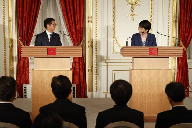 Japan s Prime Minister Sanae Takaichi - Philippines President Ferdinand Marcos Jr. meeting in Tokyo TOKYO, JAPAN - MAY 28: (---EDITORIAL USE ONLY – MANDATORY CREDIT - RODRIGO REYES MARIN POOL - NO MARKETING NO ADVERTISING CAMPAIGNS - DISTRIBUTED AS A SERVICE TO CLIENTS----) Philippine President Ferdinand Marcos Jr. and Japanese Prime Minister Sanae Takaichi speak during a joint press conference at the Akasaka Palace State Guest House on May 28, 2026, in Tokyo, Japan. Rodrigo Reyes Marin Anadolu Tokyo Japan. Editorial use only. Please get in touch for any other usage.  Copyright: x2026xAnadoluxRodrigoxReyesxMarinx