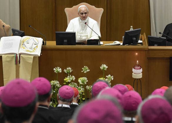 Pope Leo XIV At The Assembly of the Italian Bishops Conference - Vatican Pope Leo XIV meets the participants of the 82nd General Assembly of the Italian Bishops Conference (CEI) at the Vatican on May 28, 2026 . The Italian Bishops Conference is the permanent union of the Bishops of the Churches in Italy. Photo by (EV) Matteo Pernaselci Vatican Media ABACAPRESS.COM Rome  Copyright: xABACAx