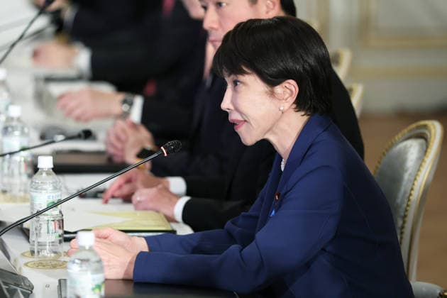 May 28, 2026, Tokyo, Japan: Sanae Takaichi, Japan s prime minister, speaks during a summit meeting with Ferdinand Marcos Jr., Philippines president, not pictured, at the Akasaka Palace state guest house in Tokyo, Japan, on Thursday, May 28, 2026. Tokyo Japan  - ZUMAz114 20260528_zih_z114_007 Copyright: xPOOLx