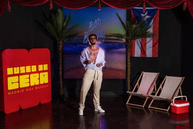 Bad Bunny during presentation of her wax figure at Wax Museum (Museo de Cera) in Madrid on Thursday, 28 May 2026. Cordon Press  FOTOSENSIBLE