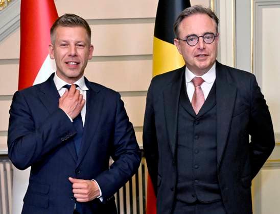 Bart De Wever meets the new hungarian PM Péter Magyar BRUSSELS, BELGIUM - MAY 28 : Bart De Wever meets the new hungarian PM Péter Magyar on May 28, 2026 in Brussels, Belgium, 28 05 2026 Brussels Belgium  Copyright: xDidierxLebrunx