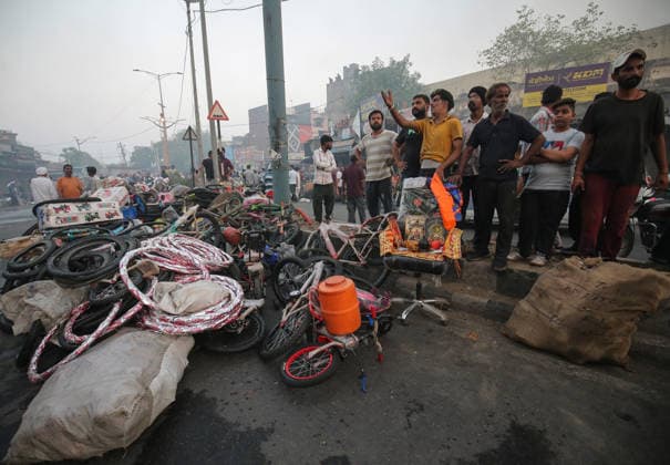 A massive pile of children™s bicycles, tricycles, and toys lies scattered on a roadside after being hastily evacuated Amritsar, May 28 (ANI): A massive pile of children™s bicycles, tricycles, and toys lies scattered on a roadside after being hastily evacuated from a nearby shop following a major fire breakout in a Rambagh market, in Amritsar on Thursday. One man died. Amritsar Punjab Amritsar Copyright: xANIx ANI_20260528514