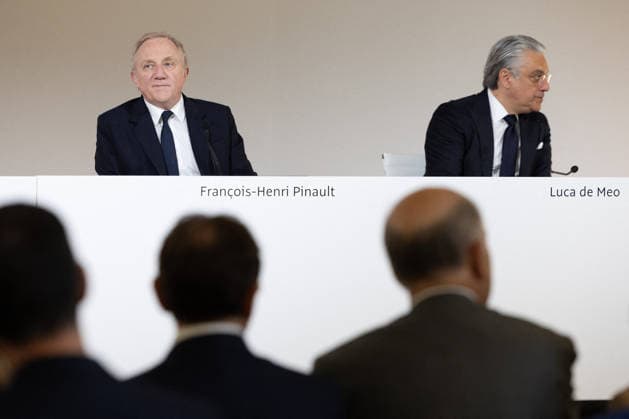 Kering Annual General Meeting - Paris French businessman Francois-Henri Pinault, Kering chief executive Luca De Meo at the Kering Annual General Meeting at Kering headquarters in Paris on May 28, 2026. Photo by Raphael Lafargue ABACAPRESS.COM Paris France  Copyright: xLafarguexRaphael ABACAx