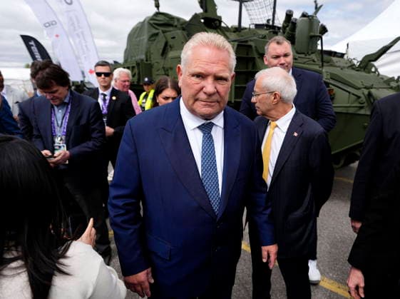 May 28, 2026, Ottawa, On, Canada: Premier of Ontario Doug Ford walks after speaking at the Canadian Association of Defence and Security Industries annual defence industry trade show CANSEC, in Ottawa, on Thursday, May 28, 2026. Ottawa Canada  - ZUMAc35_ 20260528_zaf_c35_010 Copyright: xJustinxTangx
