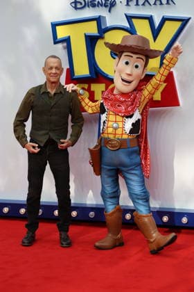 . 28 05 2026. London, United Kingdom. Tom Hanks arriving at the Toy Story 5 UK launch event in London.  xStephenxLockx xi-Imagesx IIM-26793-0004