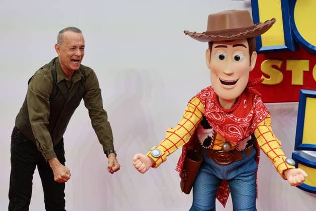 . 28 05 2026. London, United Kingdom. Tom Hanks arriving at the Toy Story 5 UK launch event in London.  xStephenxLockx xi-Imagesx IIM-26793-0008