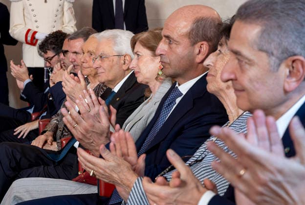 May 28, 2026, Rome, Rome, Italy: President Sergio Mattarella at the ceremony naming two rooms in the Stables of Palazzo Altieri in memory of the Presidents Emeritus of the Italian Banking Association, Professor Piero Barucci and Knight Labourer Maurizio Sella. Rome, May 28, 2026 Rome Italy  - ZUMAa289 20260528_zia_a289_194 Copyright: xPaoloxGiandottix xAgfx