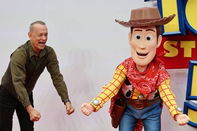 . 28 05 2026. London, United Kingdom. Tom Hanks arriving at the Toy Story 5 UK launch event in London.  xStephenxLockx xi-Imagesx IIM-26793-0010