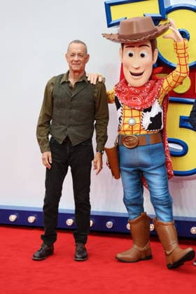 . 28 05 2026. London, United Kingdom. Tom Hanks arriving at the Toy Story 5 UK launch event in London.  xStephenxLockx xi-Imagesx IIM-26793-0011