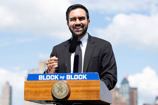 May 28, 2026, Queens, New York, United States: New York City Mayor ZOHRAN MAMDANI (D) speaking at a press conference about housing in Whitey Ford Field in Queens, New York. Queens United States - ZUMAb161 20260528_aap_b161_010 Copyright: xMichaelxBrochsteinx