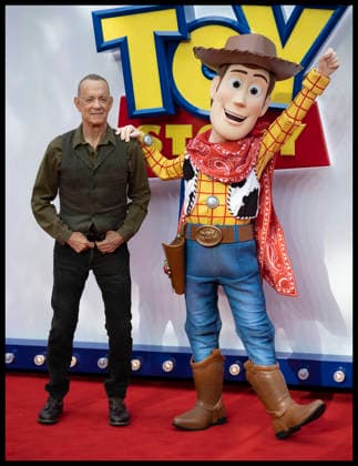 . 28 05 2026. London, United Kingdom. Tom Hanks with Woody at the Toy Story 5 UK launch event in London.  xStephenxLockx xi-Imagesx IIM-26793-0026