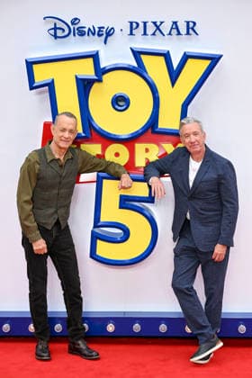 UK launch event for Toy Story 5 at the Odeon Luxe in Leicester Square, London Featuring: Tom Hanks, Tim Allen Where: London, United Kingdom When: 28 May 2026 Credit: Cover Images EDITORIAL USE ONLY. NOT FOR USE BY NEWSPAPERS BASED IN THE UK. Copyright: xx coverimg55733034