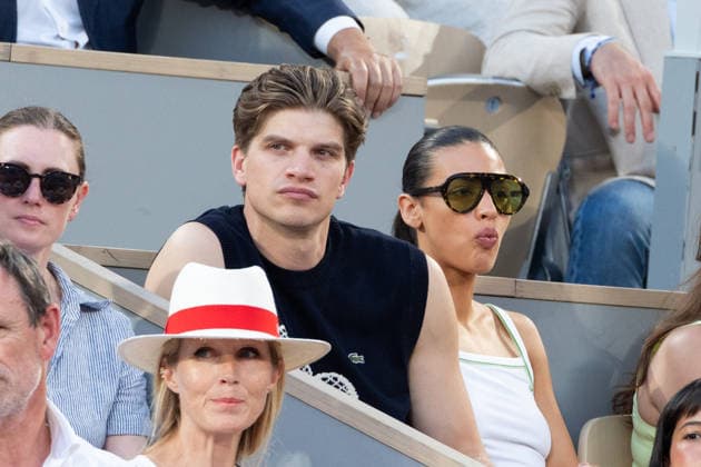 2026 French Open - Celebrities In Stand Night Session Day 5 NB Toby Huntington-Whiteley, Noa Huntington-Whiteley in stand Night Session Day 5 during the 2026 French Open at Roland Garros on May 28, 2026 in Paris, France. Photo by Nasser Berzane ABACAPRESS.COM  Copyright: xBerzanexNasser ABACAx