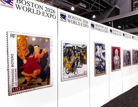 May 28, 2026 - Boston, Massachusetts, USA - Held once every ten years, the Boston 2026 World Expo attracts thousands of stamp collectors with its dealers, displays and presentations about the hobby and business of philately. Boston USA - ZUMAce6_ 20260528_zaf_ce6_009 Copyright: xBrianxCahnx