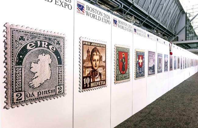 May 28, 2026 - Boston, Massachusetts, USA - Held once every ten years, the Boston 2026 World Expo attracts thousands of stamp collectors with its dealers, displays and presentations about the hobby and business of philately. Boston USA - ZUMAce6_ 20260528_zaf_ce6_003 Copyright: xBrianxCahnx
