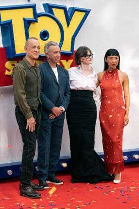 Toy Story 5 UK Launch Event - Arrivals Tom Hanks, Tim Allen, Joan Cusack and Greta Lee attend the Toy Story 5 UK launch event at Odeon Luxe Leicester Square on May 28, 2026 in London, England., Credit:Lounis Tiar Avalon United Kingdom, London  Copyright: xLounisxTiarx xAvalonx 1106357590