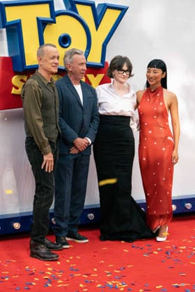 Toy Story 5 UK Launch Event - Arrivals Tom Hanks, Tim Allen, Joan Cusack and Greta Lee attend the Toy Story 5 UK launch event at Odeon Luxe Leicester Square on May 28, 2026 in London, England., Credit:Lounis Tiar Avalon United Kingdom, London  Copyright: xLounisxTiarx xAvalonx 1106357841
