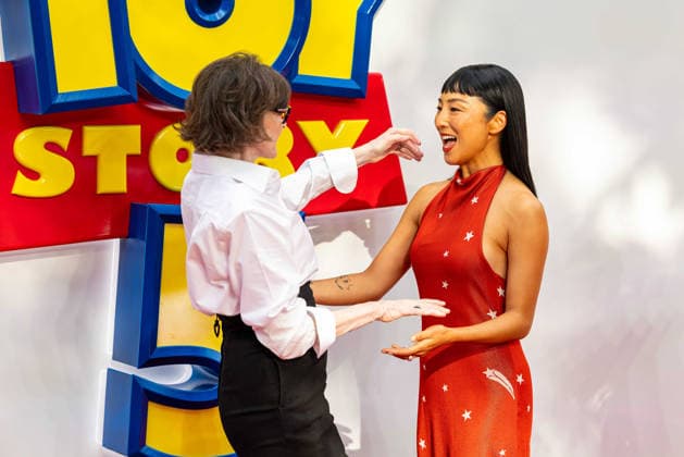 Toy Story 5 UK Launch Event at Odeon Luxe Leicster Square in London, UK, 28 May 2026 Joan Cusack and Greta Lee at Toy Story 5 UK Launch Event Odeon Luxe Leicester Square, London, UK, 28 May 2026, Credit:Liam Daysh-Holmes Avalon  Copyright: xLiamxDaysh-Holmesx xAvalonx 1106330607