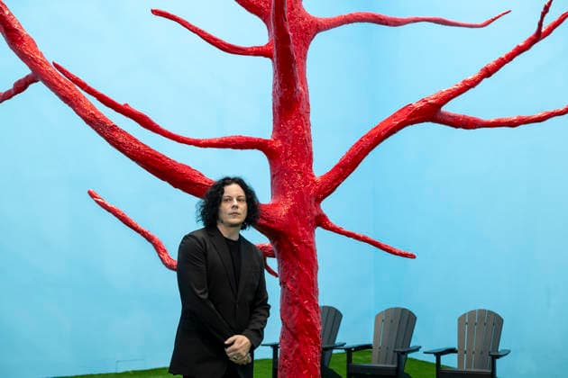 May 28, 2026, London, London, UK: LONDON, UK. Jack White, next to a recreation of his 2015 sculpture The Red Tree, which transforms a decaying tree into a striking artwork, at the preview of Ã¢â‚¬ËœJack White: These Thoughts May DisappearÃ¢â‚¬â ¢. This is first public exhibition of works by American artist and musician Jack White and the show runs 29 May to 13 September 2026 at Damien HirstÃ¢â‚¬â ¢s Newport Street Gallery near Vauxhall. London UK  - ZUMAl94_ 20260528_zaf_l94_019 Copyright: xStephenxChungx
