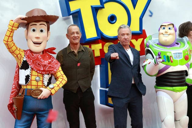 Woody, Tom Hanks, Tim Allen und Buzz Lightyear beim UK Launch Event des Animationsfilms Toy Story 5 im Odeon Luxe Leicester Square. London, 28.05.2026 *** Woody, Tom Hanks, Tim Allen and Buzz Lightyear at the UK launch event for the animated film Toy Story 5 at the Odeon Luxe Leicester Square London, 28 05 2026 Foto:xD.xJonesx xFuturexImagex toy_story_6549