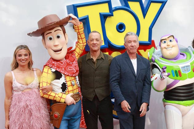 Sian Welby, Woody, Tom Hanks, Tim Allen und Buzz Lightyear beim UK Launch Event des Animationsfilms Toy Story 5 im Odeon Luxe Leicester Square. London, 28.05.2026 *** Sian Welby, Woody, Tom Hanks, Tim Allen and Buzz Lightyear at the UK launch event for the animated film Toy Story 5 at Odeon Luxe Leicester Square London, 28 05 2026 Foto:xD.xJonesx xFuturexImagex toy_story_6551