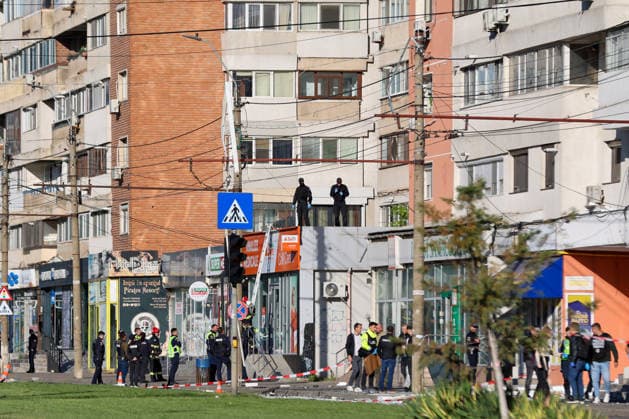 Russian drone crashes into apartment building in Romania GALATI, ROMANIA - MAY 29: A view shows destruction caused by a Russian drone hitting an apartment building in the eastern city of Galati, Romania, on May 29, 2026. Stringer Anadolu Galati Romania. Editorial use only. Please get in touch for any other usage.  Copyright: x2026xAnadoluxStringerx