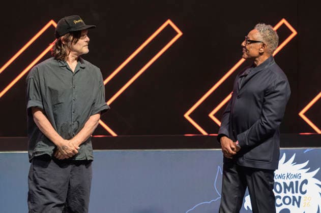 Norman Reedus und Giancarlo Esposito bei der Opening Ceremony der Hong Kong Comic Con 2026 im Hong Kong Convention and Exhibition Centre. Hong Kong, 29.05.2026 *** Norman Reedus and Giancarlo Esposito at the Opening Ceremony of the Hong Kong Comic Con 2026 at the Hong Kong Convention and Exhibition Centre Hong Kong, 29 05 2026 Foto:xJ.xRussellx xFuturexImagex opening_6511
