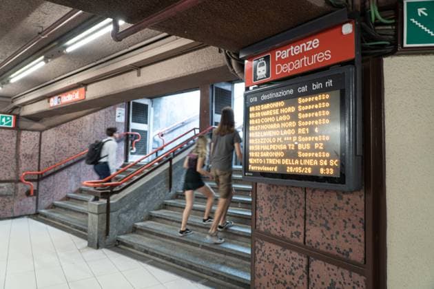 IPA85153754 - Milan, 29 05 26, National local transport strike, train disruptions at Cadorna station. Red Metro regular.  Copyright: xGiuliaxSciaccax xGiuliaxSciaccax 85153754