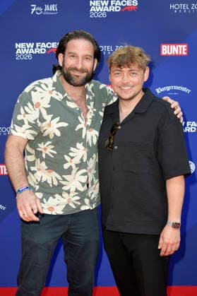 Matthias Weidenhöfer und Marc Philip Ginolas bei der Verleihung der Bunte New Faces Awards Film 2026 im Delphi Filmpalast. Berlin, 28.05.2026 *** Matthias Weidenhöfer and Marc Philip Ginolas at the presentation of the Bunte New Faces Awards Film 2026 at the Delphi Filmpalast Berlin, 28 05 2026 Foto:xM.xBehrensx xFuturexImagex new_faces_6506
