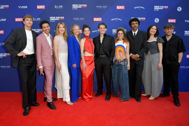 Jonathan Kriener, Joshua Kantara, Leonie Brill, Kya-Celina Barucki, Derya Akyol, Giulio Brizzi, Christina Schindler, Langston Uibel, Alison Kuhn und Marc Philip Ginolas bei der Verleihung der Bunte New Faces Awards Film 2026 im Delphi Filmpalast. Berlin, 28.05.2026 *** Jonathan Kriener, Joshua Kantara, Leonie Brill, Kya Celina Barucki, Derya Akyol, Giulio Brizzi, Christina Schindler, Langston Uibel, Alison Kuhn and Marc Philip Ginolas at the presentation of the Bunte New Faces Awards Film 2026 at the Delphi Filmpalast Berlin, 28 05 2026 Foto:xM.xBehrensx xFuturexImagex new_faces_6532