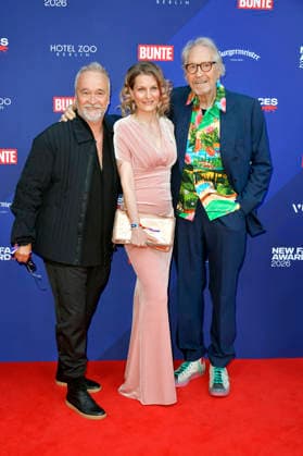 Thomas Darchinger, Anja Schöne und Reiner Schöne bei der Verleihung der Bunte New Faces Awards Film 2026 im Delphi Filmpalast. Berlin, 28.05.2026 *** Thomas Darchinger, Anja Schöne and Reiner Schöne at the presentation of the Bunte New Faces Awards Film 2026 at the Delphi Filmpalast Berlin, 28 05 2026 Foto:xM.xBehrensx xFuturexImagex new_faces_6607