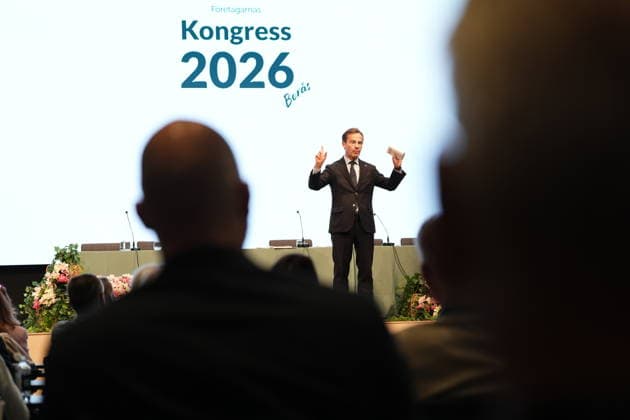 BORAS, SVERIGE 20260529 Statsminister Ulf Kristersson (M) da han besöker organisationen Företagarnas kongress 2026. BORAS SVERIGE x9200x *** BORAS, SWEDEN 20260529 Prime Minister Ulf Kristersson M as he visits the organization Företagarnas kongress 2026 BORAS SWEDEN x9200x  Copyright: xBjörnxLarssonxRosvall TTx STATSMINISTERN I BORAS 0MUQkwRN-4c