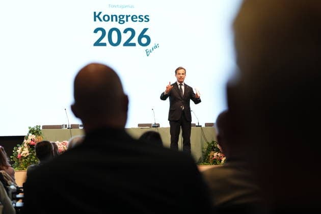 BORAS, SVERIGE 20260529 Statsminister Ulf Kristersson (M) da han besöker organisationen Företagarnas kongress 2026. BORAS SVERIGE x9200x *** BORAS, SWEDEN 20260529 Prime Minister Ulf Kristersson M as he visits the organization Företagarnas kongress 2026 BORAS SWEDEN x9200x  Copyright: xBjörnxLarssonxRosvall TTx STATSMINISTERN I BORAS P35st8W_gNI
